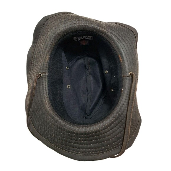 Duluth Waxed Canvas Outback Distressed Weathered Indiana Jones Hat Size XL Brown - Picture 7 of 9